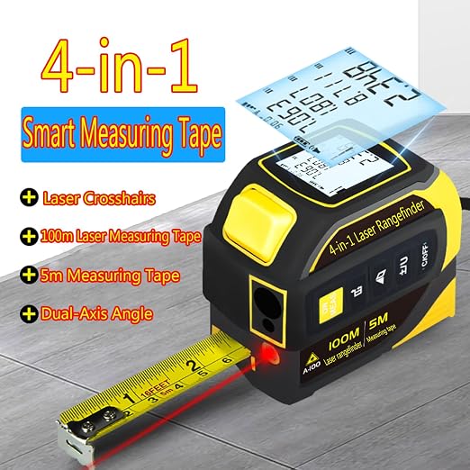 tape measure 4-in-1 laser Digital Measuring Tape & 40m/131ft Laser Distance - Image 5
