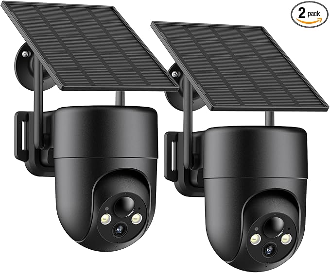 ELYSOO Solar Security Cameras Wireless Outdoor, 2.4GHz WiFi, 2K Color Night by Unknown