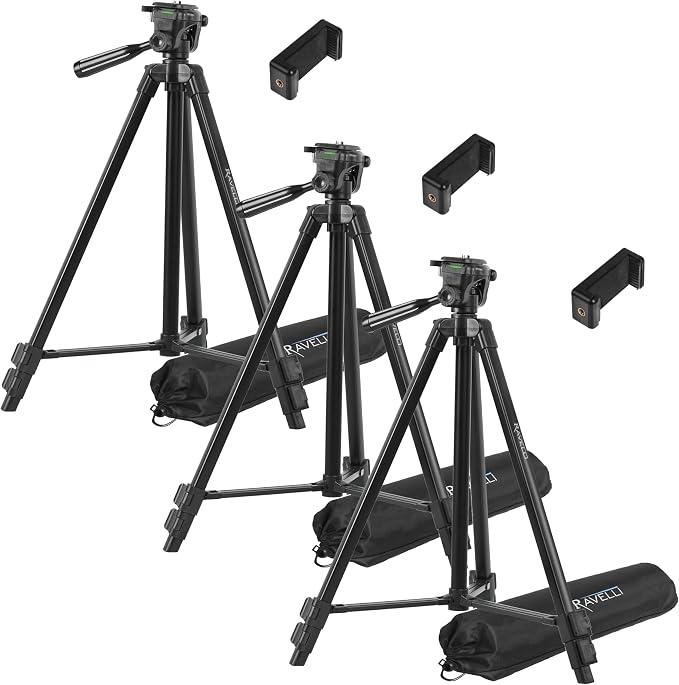 Ravelli APLT3 53" Light Weight Aluminum Tripod, by Ravelli