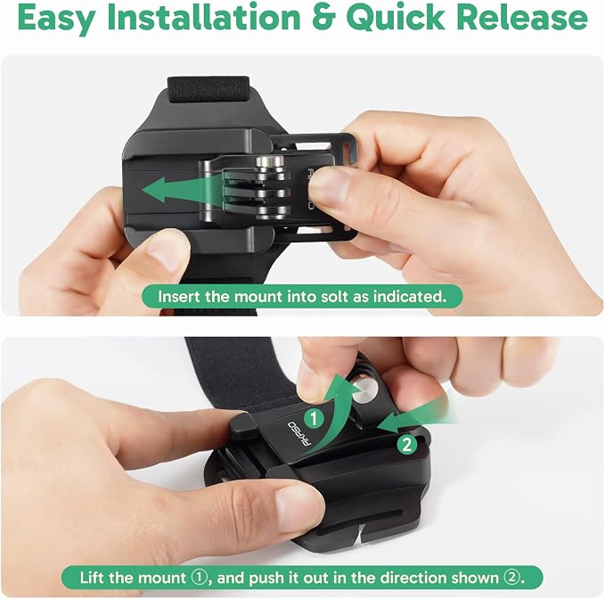 AKASO 2-in-1 Quick Release Adjustable Head Strap Mount - Image 4