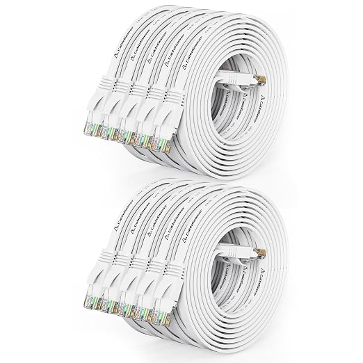 Cat 6 Ethernet Cable 7ft Flat Internet Network Cables by CableGeeker