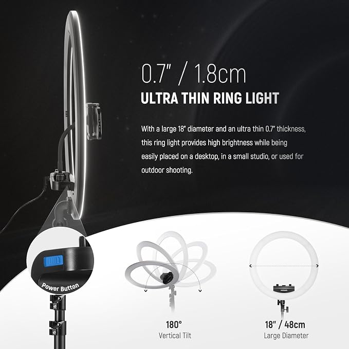 NEEWER Professional 18 Inch Ring Light - Image 2