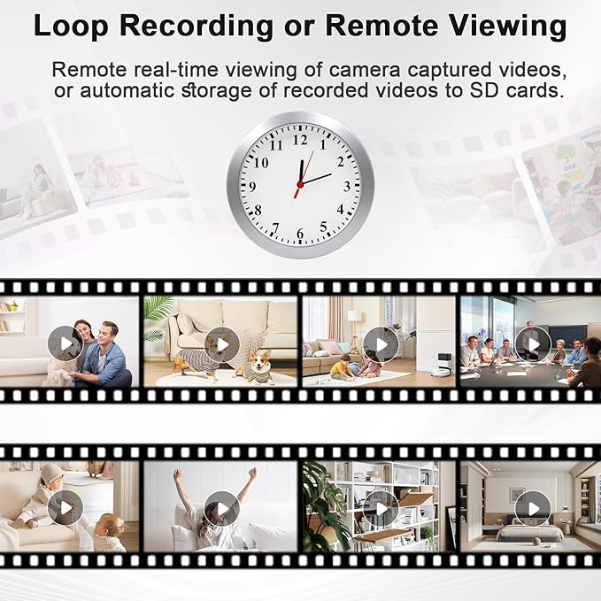 WiFi Security Camera, Hidden Camera Clock, Spy Camera - Image 4