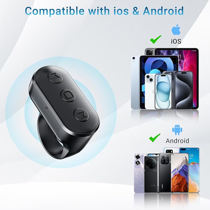 Phone Remote with Zoom for iPhone Android Camera Accessories, Phone Front/Rear - Image 8