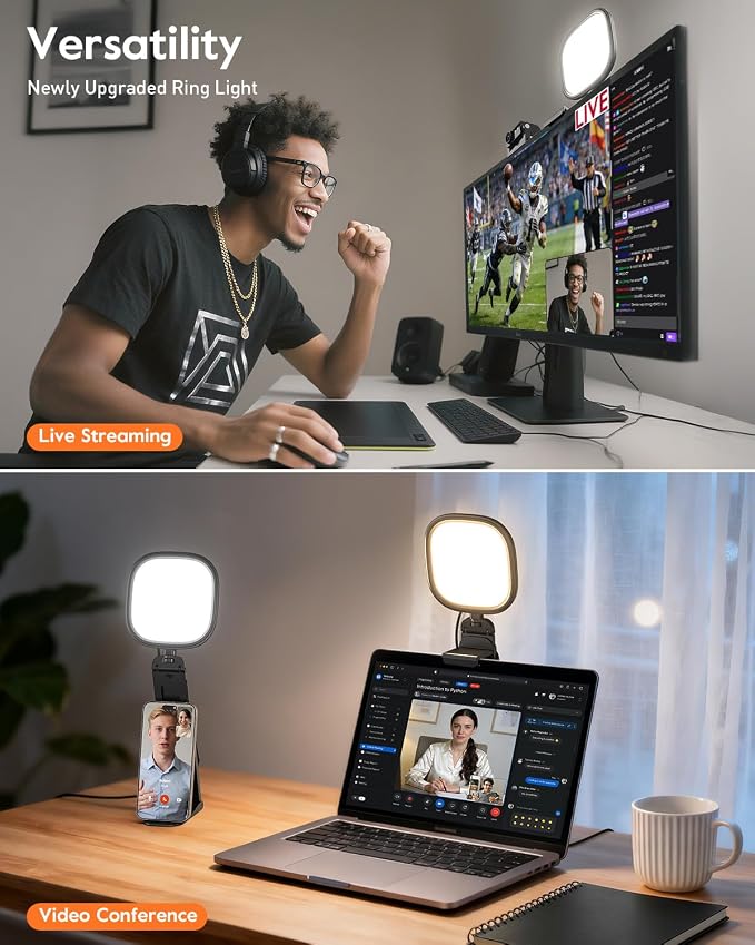 Upgraded Ring Light for Laptop, Monitor & Desk – Eye-Caring Diffused LED - Image 3