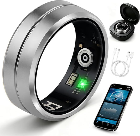 Smart Ring for Women Men, All-New Matte Scratch-Resistant Design, Health & by Unknown