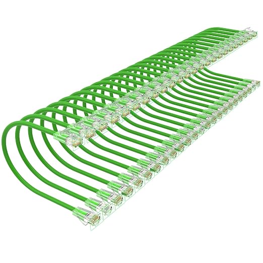 Cat 6 Patch Cables 3 feet, Slim Cat6a Ethernet Patch Cable 10Gbps 550Mhz by Unknown