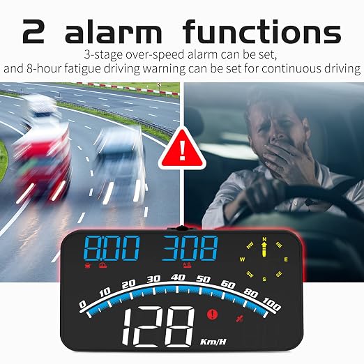 GPS Digital Speedometer with Compass, Driving Distance, Fatigue Driving Reminder - Image 3