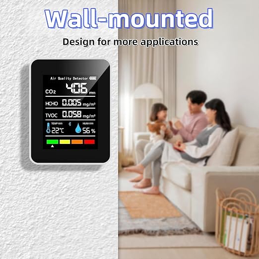 5-in-1 Indoor Air Quality Monitor, Professional Portable Detector&Accurate CO2 - Image 6