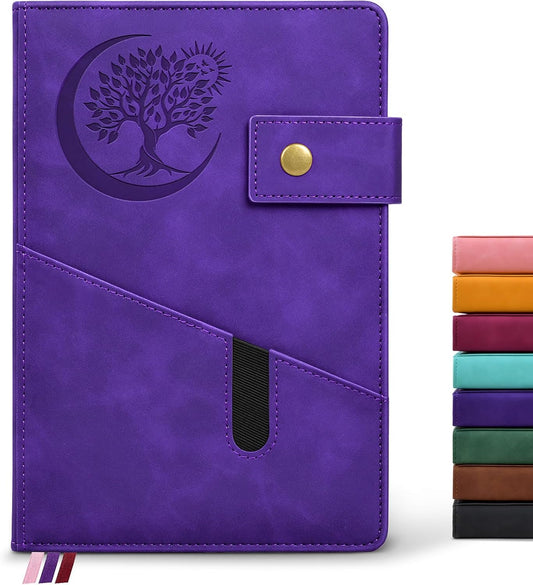 Lined Journal Notebook for Men, A5 Leather Journals for Writing Women, Hardcover Notebooks for Work,School,Note Taking,Travel,Business,Personal daily Diary,200 Page College Ruled (5.9" x 8.4")