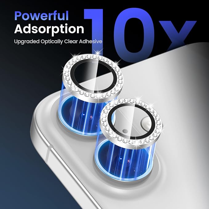 Tensea for iPhone 16 / iPhone 16 Plus Camera Lens Protector, 9H Tempered Glass - Image 4