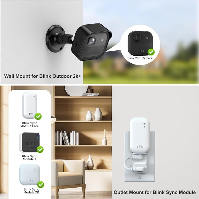Blink Camera Mount for Outdoor 2K+, 3 Pack Protective Housing and 360° - Image 2