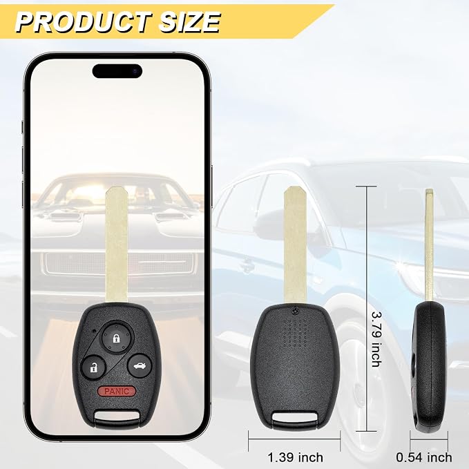 Vurkcy Key Fob Replacement for 2003-2007 Honda Accord Car Keyless Entry Remote - Image 4