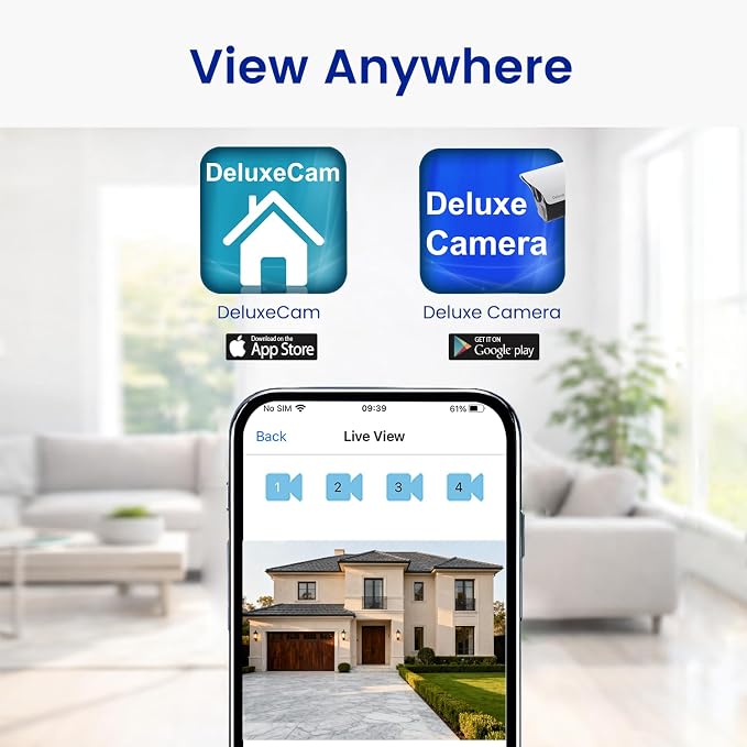 CasaCam Wireless Security Camera System Deluxe | 7" Touchscreen Monitor & 2 - Image 7