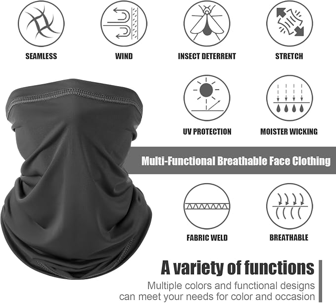 Geyoga 6 Pieces Summer UV Protection Cooling Neck Gaiter Face Clothing Neck - Image 2