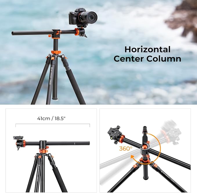 K&F CONCEPT 94 Inch Camera Tripods 4 Section Ultra High Aluminum Professional - Image 4