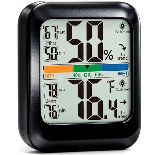 G.CATACC Digital Hygrometer Indoor Thermometer Humidity Meter Gauge, Room by GCATACC