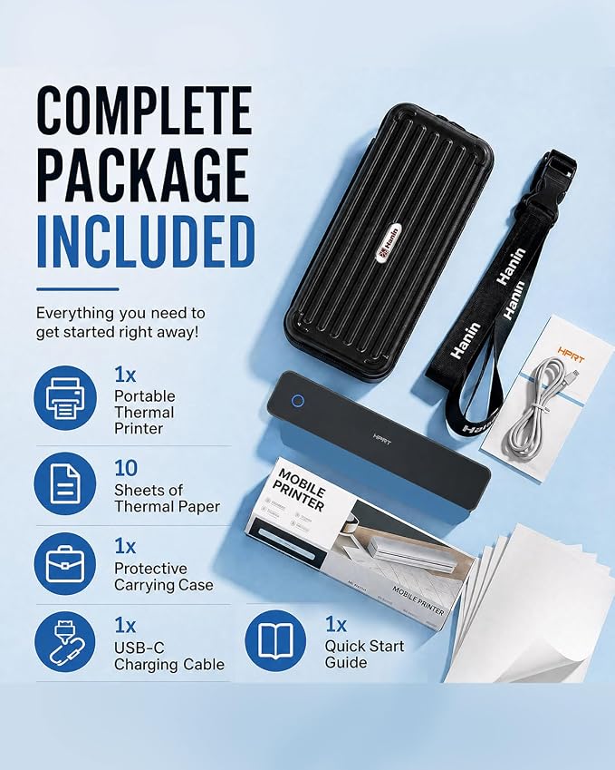 Portable Printers Wireless for Travel, MT610Pro Bluetooth Inkless Thermal - Image 2