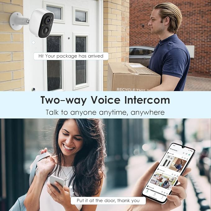 GMK Solar Security Cameras Wireless Outdoor, - Image 5