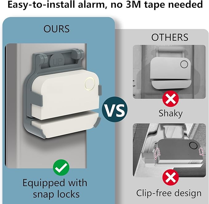 Garage Door Bracket for Ring Alarm Contact Sensor 2nd Gen – Gray Mount - Image 5