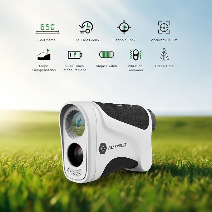 PEAKPULSE Golf Range Finder 650 Yards RangeFinder Golfing High Clarity Display - Image 2