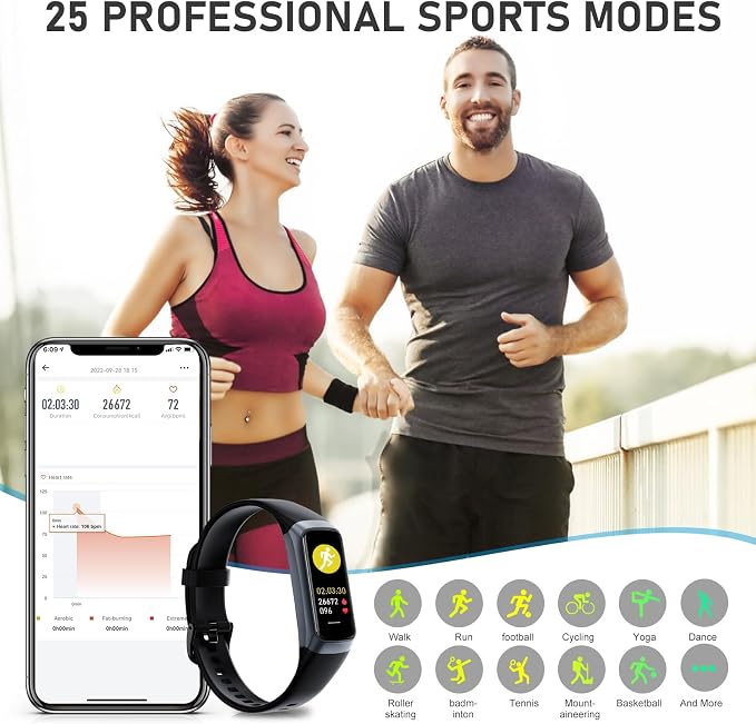 Fitness Tracker with 24/7Heart Rate, Blood Pressure, Sleep Tracking, Activity - Image 4