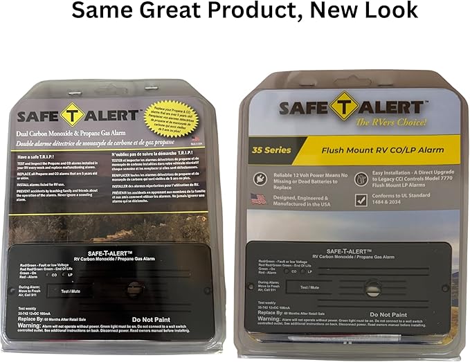 Safe T Alert - Dual LP/CO Alarm - Flush Mount Black - 35-742-BL - Image 2