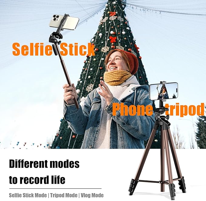 71" Camera Tripod, Lightweight Aluminum Phone Tripod - Image 4