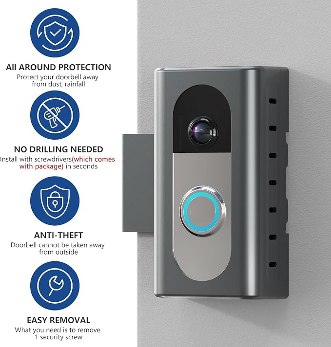 KIMILAR Anti-Theft Video Doorbell Mount Compatible - Image 4