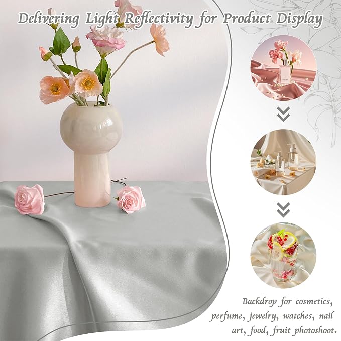 RUDONG M Satin Photography Backdrop 3.3x2.5ft - Image 5