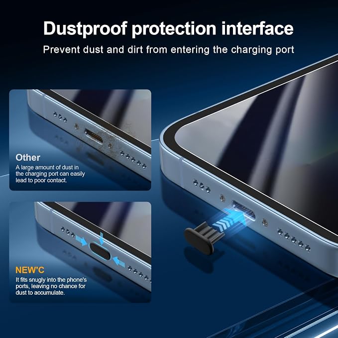 NEW'C 3x Privacy for iPhone 13 Pro Screen Protector+ 3x Camera Lens Protector - Image 4