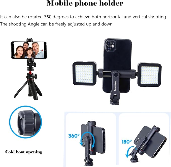 Black Mini Tripod Phone Stand - Image 4