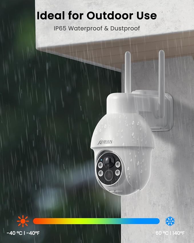 ANRAN 2K Solar Security Camera Outdoor Wireless, WiFi Camera Battery-Powered - Image 8