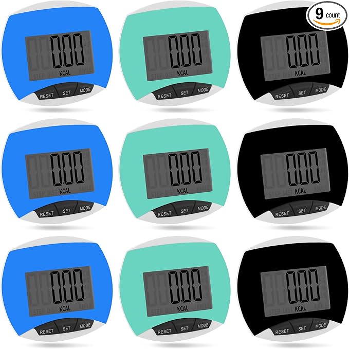 Copkim 9 Pcs Simple Pedometers Bulk by Copkim