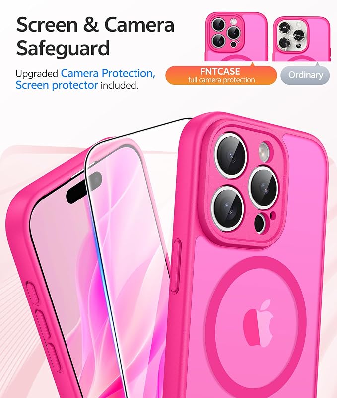 FNTCASE for iPhone 15 Pro Case: Translucent Matte Cases - Image 4