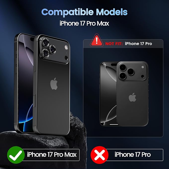 CACOE Camera Lens Protector for iPhone 17 Pro Max - Image 6