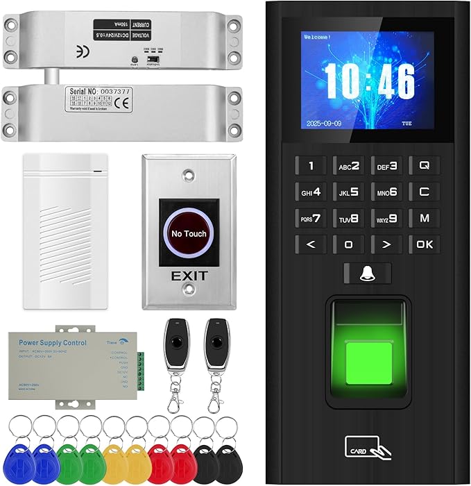 Complete Biometric Fingerprint Security Access Control System Kit, RFID T9 by XYBkey