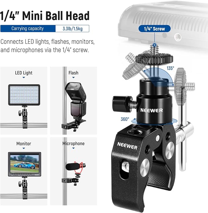NEEWER Mini Articulated Ball Head - Image 4