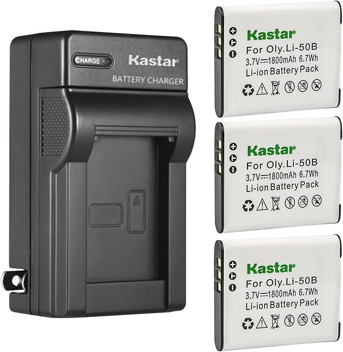 Kastar 3-Pack Battery and AC Wall Charger Replacement by Kastar