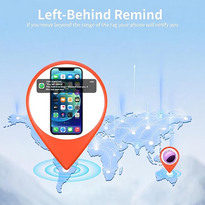 2 Pack Tracker Tags Pair with Apple Find My Bluetooth Air Smart Tags Key Finder - Image 6