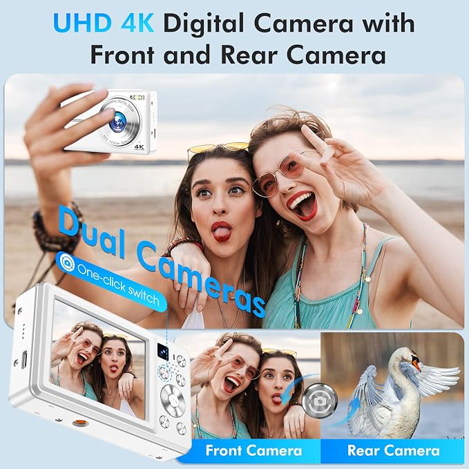 4K Digital Camera, 64MP Autofocus Vlogging Camera - Image 4