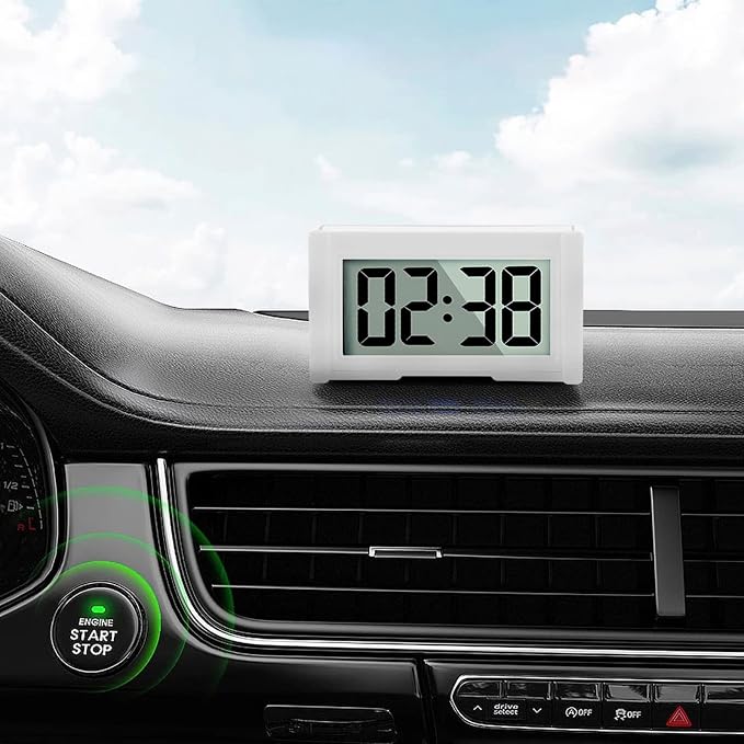 YOUNGFLY 6PCS Small Digital Clock, Vehicle Adhesive Clock - Image 2