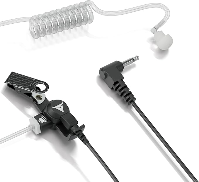 Decibullz 3.5mm Radio Headset Receiver, Listen only Acoustic Coil Tube Radio by Decibullz