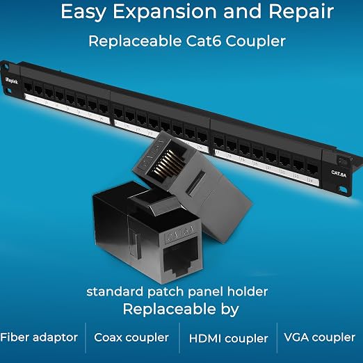 Rapink Patch Panel 24 Port Cat6A - Image 3