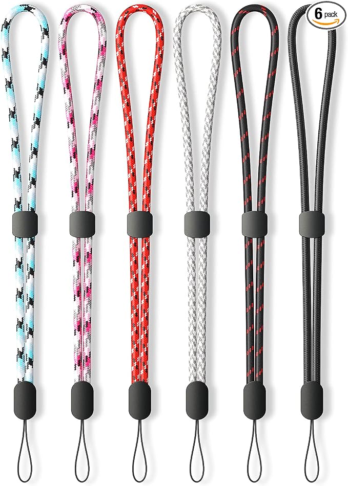 Avorast Hand Wrist Strap Lanyard, 6 Pack Adjustable Colorful Nylon Hand Wrist by Avorast