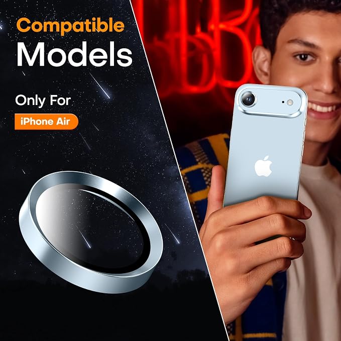 Camera Lens Protector for iPhone Air, Sapphire Glass Metal Individual Camera - Image 7