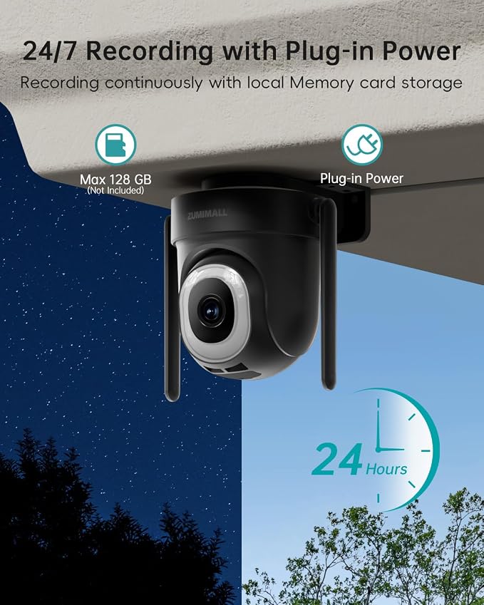 ZUMIMALL 2.5K Wired cameras for home security, 2.4G/5G WiFi Outdoor Security - Image 4
