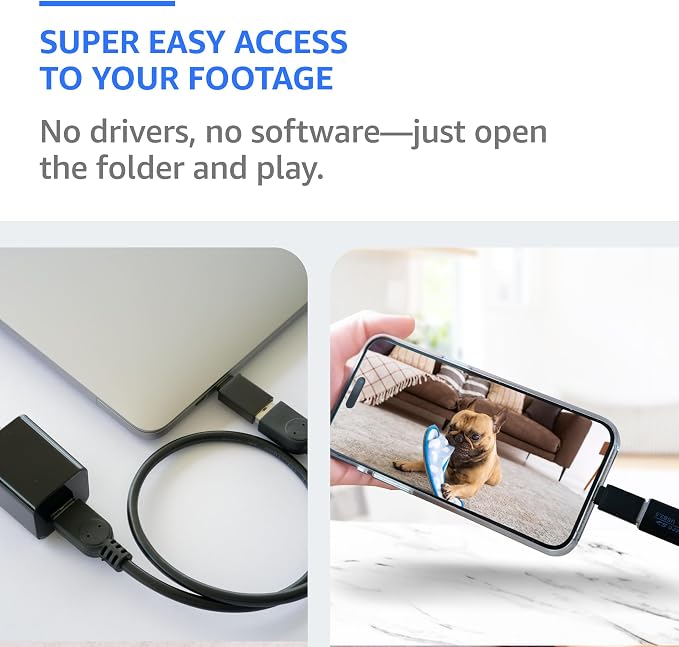 ALPHA TECH Indoor Camera with 160° Wide Angle, Plug in Offline Camera, No WiFi - Image 4