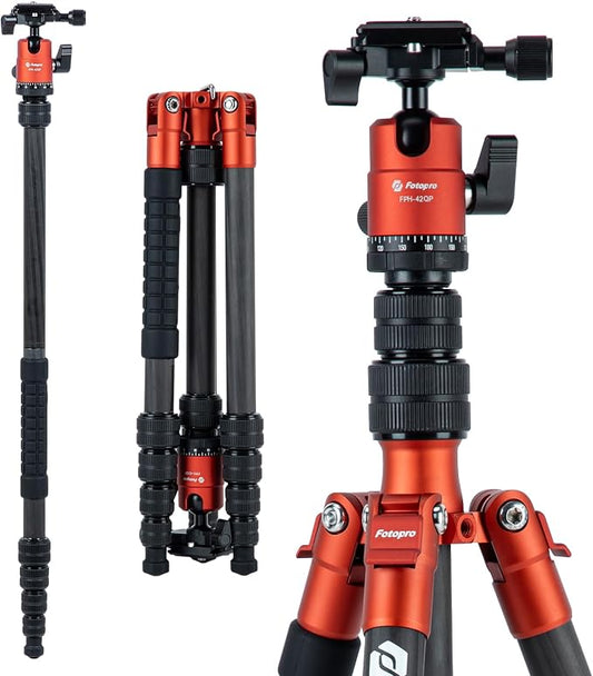Fotopro 60inch Carbon Fiber Tripod Compact Camera Tripod by Fotopro