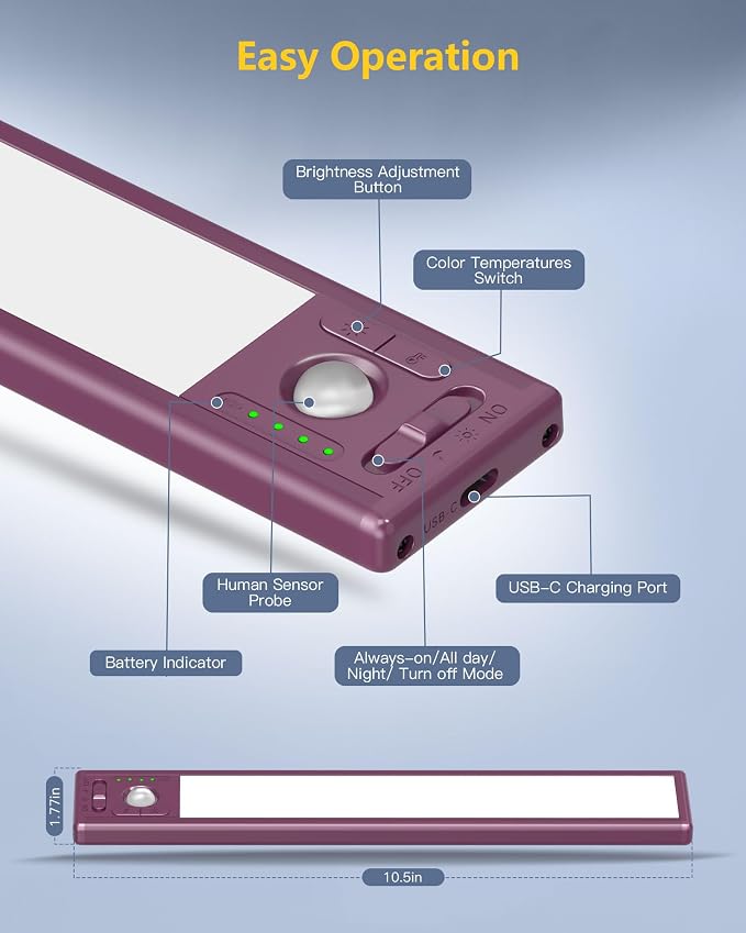 OTWKAY 10.5inch Under Cabinet Lighting - Image 6